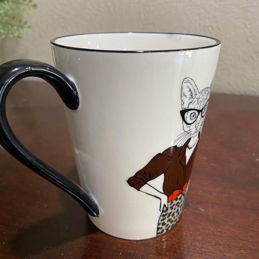 Stylish Office Cat Mug with Black Handle, by Signature - Picture 2 of 7